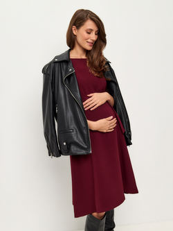 Платье для беременных и кормящих мам осень зима теплое