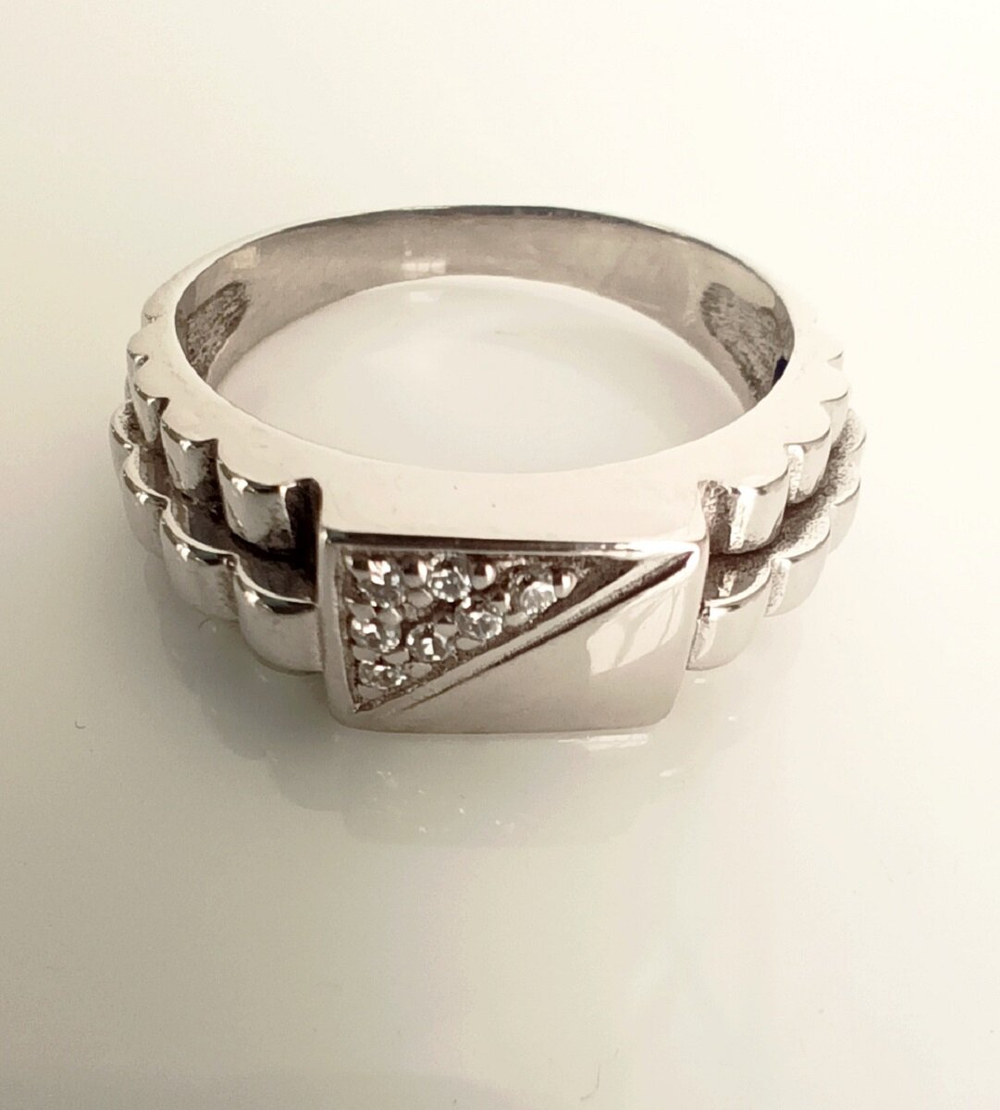 Печатка ювелирная Эстерелла, серебро 925 пробы, с фианитом/Ф