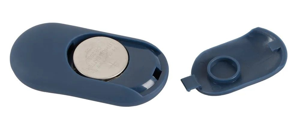 Синий вибростимулятор простаты с кольцом - 14,5 см. (Цвет: синий)