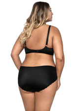 Элегантный бюстгальтер plus size с уплотненными чашками из нежной микрофибры (Размер: 80J) (Цвет: черный)