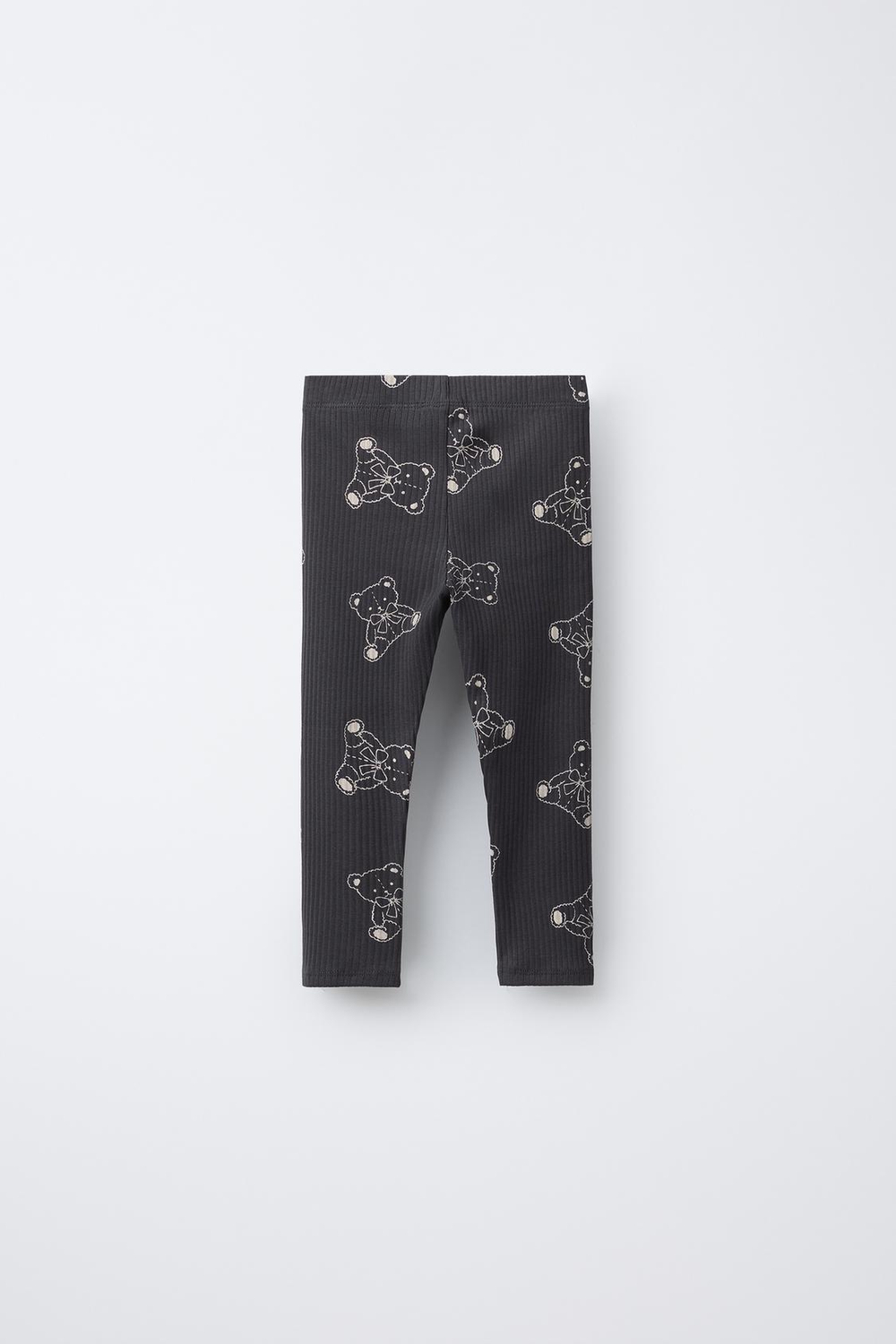 ZARA ЛЕГИНСЫ В РУБЧИК С ПРИНТОМ, АНТРАЦИТОВО-СЕРЫЙ