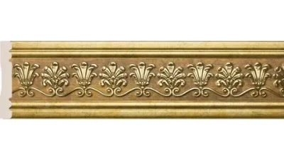 Бордюр 1200 мм. Набор 2шт. 9х80 Античное золото Cosca W1080-4/G327 Пальметта