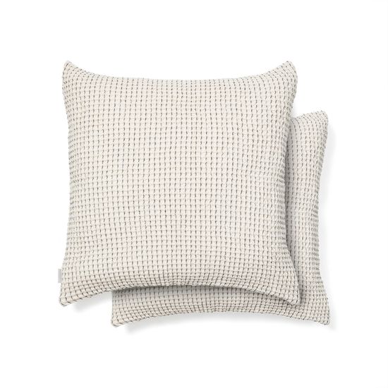 Mabile Комплект из 2 жаккардовых подушек в синюю полоску из 100% хлопка 50 x 50