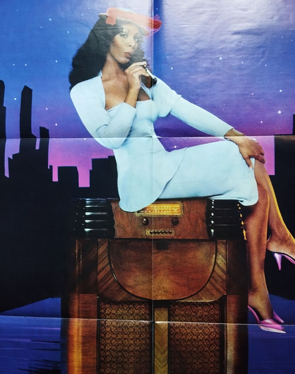Винтажная виниловая пластинка LP Donna Summer On The Radio Greatest Hits Volumes I and II (France 1979) (Poster)