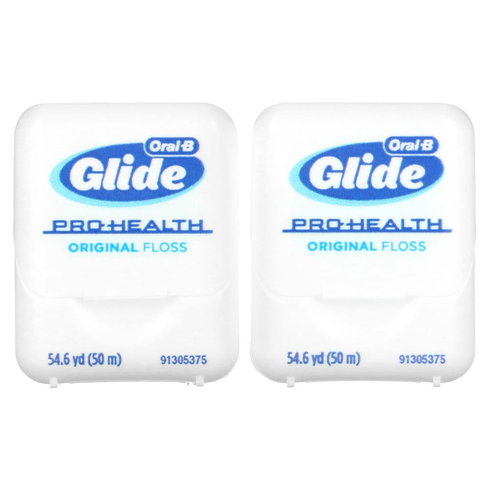 Oral-B, Glide, Pro-Health, оригинальная зубная нить, 2 упаковки, 50 м (54,6 ярда)