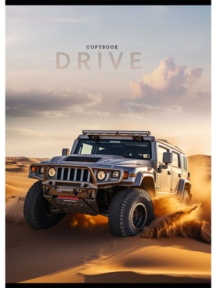 Тетрадь А4  96л кл. скоба Проф-Пресс "Серебристый внедорожник" софт-тач, белизна 100% (203*273мм)*