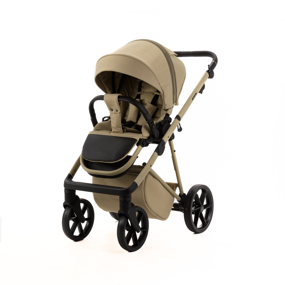 Детская универсальная коляска Adamex Delta Natura - DN-13 Olive (оливковый, ткань)