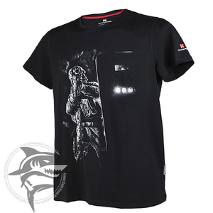 Фирменная футболка «Калашников» со штурмовой группой бойцов Российского спецназа с оружием Калашникова