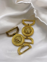 Декоративная пряжка Верс. золотистая с подвижными элементами