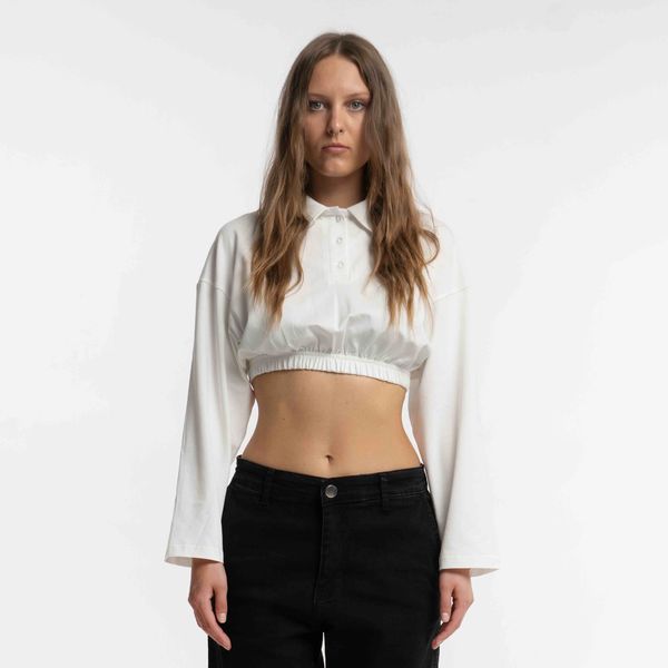 Поло Crop OG Logo in Milk - фото 2