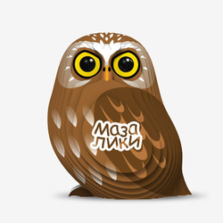 Развивающая 3D игрушка-пазл Тирекс из ЭКО-картона для самостоятельной сборки