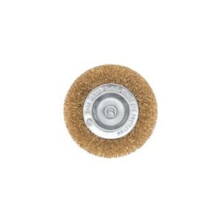 Щетка дисковая для дрели, витая латунированная проволока, 75мм KRANZ