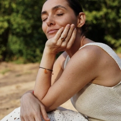 кольцо «цветок жизни» с цитрином (11 мм)