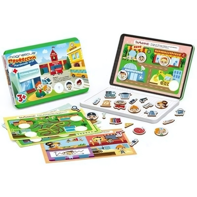 Обучающий набор Профессии в металлической коробке Magneticus POL-014