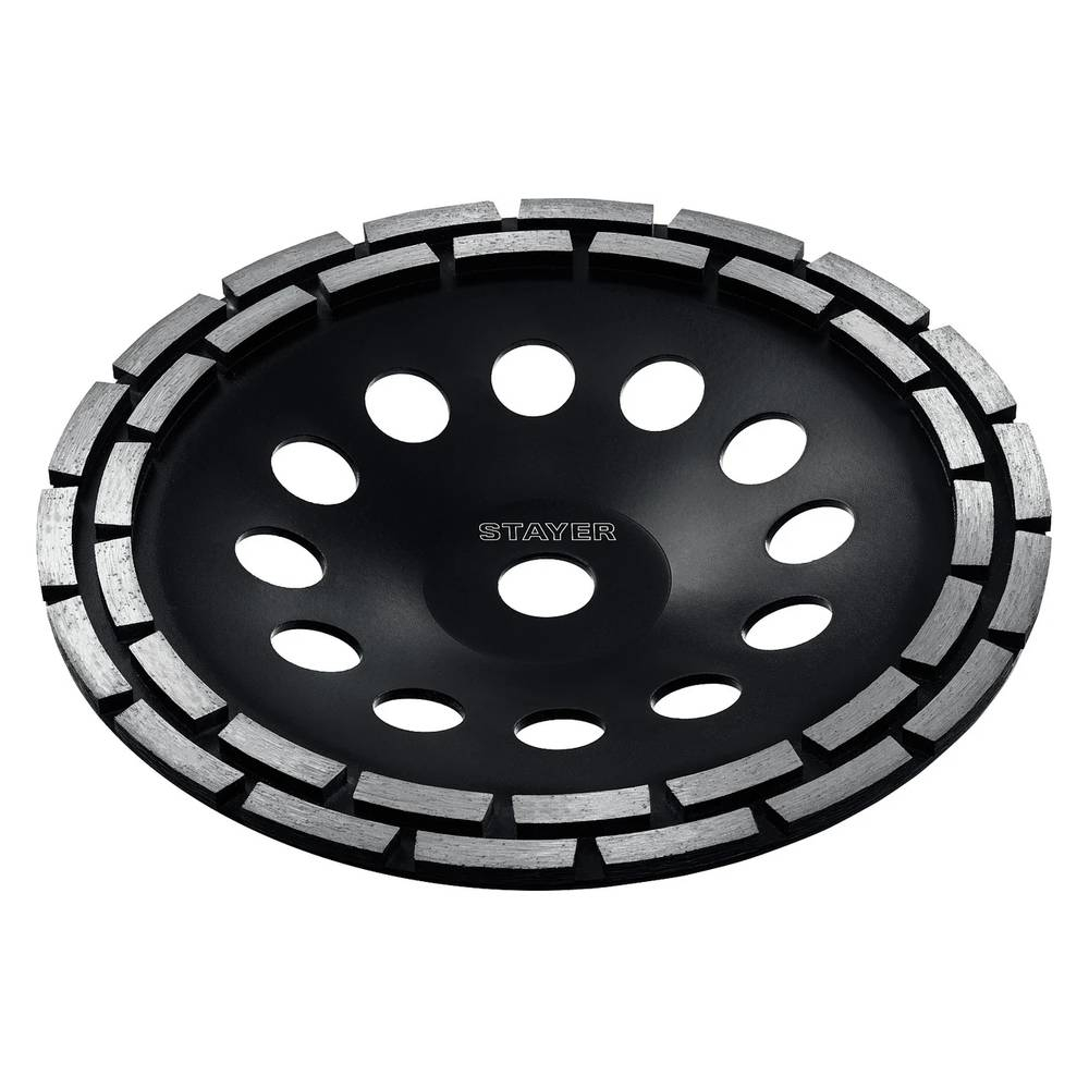 STAYER Double, d 230 мм, двухрядная алмазная шлифовальная чашка (33381-230)