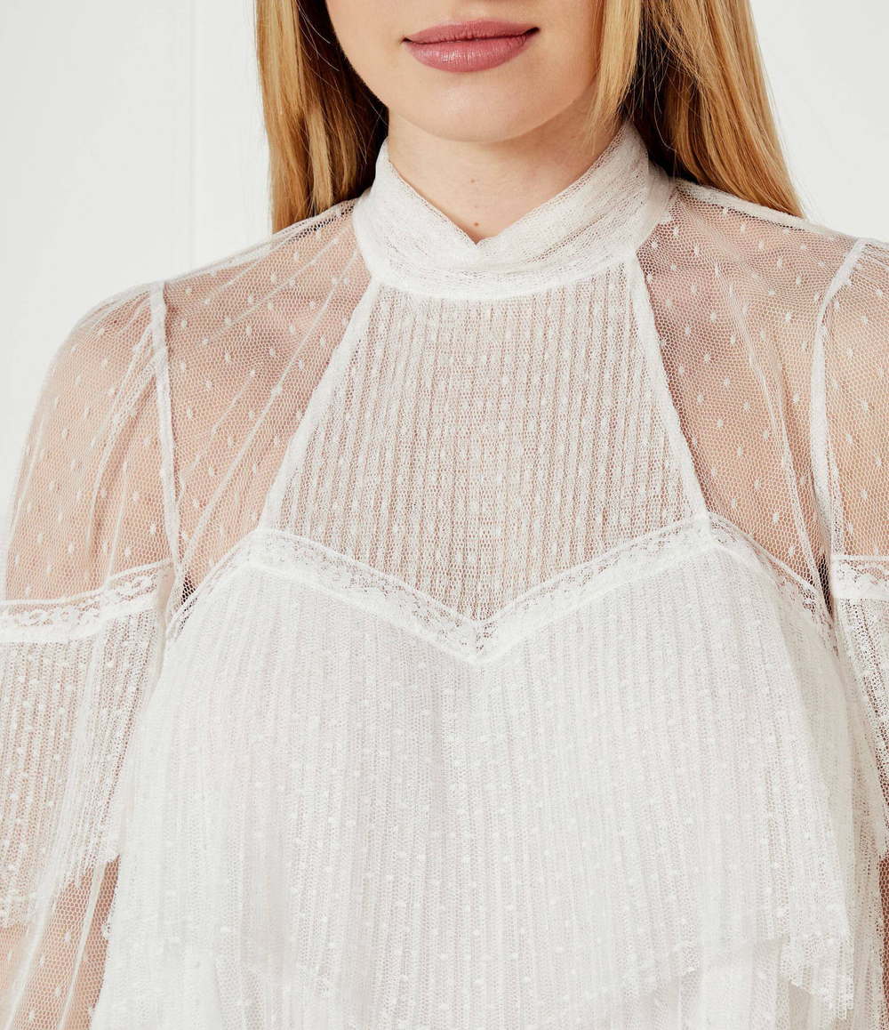 Кружевная блузка TWINSET - экрю(251TP2513)