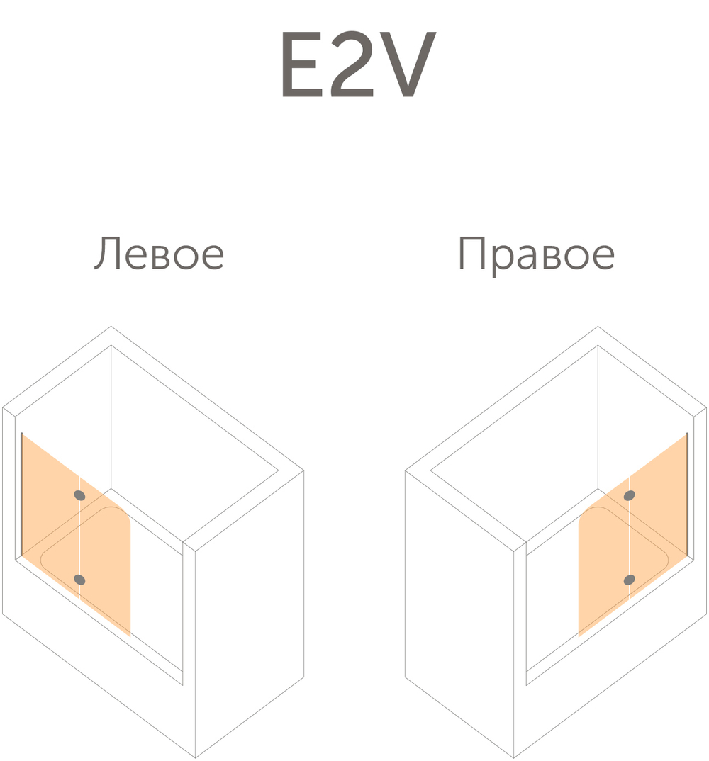 Душевая шторка на ванную Vegas Glass E2V профиль хром глянцевый, стекло сатин