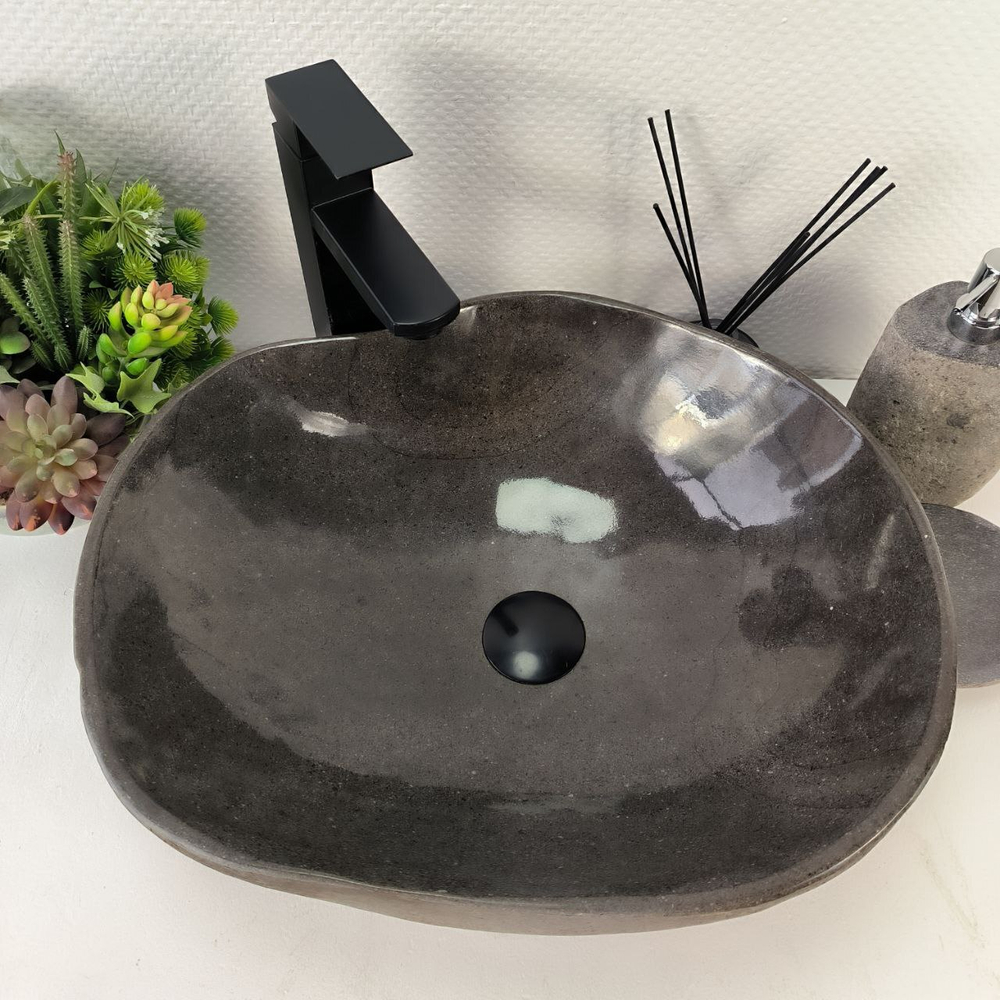 Раковина из речного камня RS-65161 47*40*15 0861