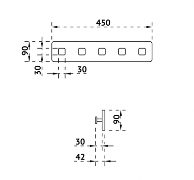 Вешалка ABBER Stein AS1650 белая
