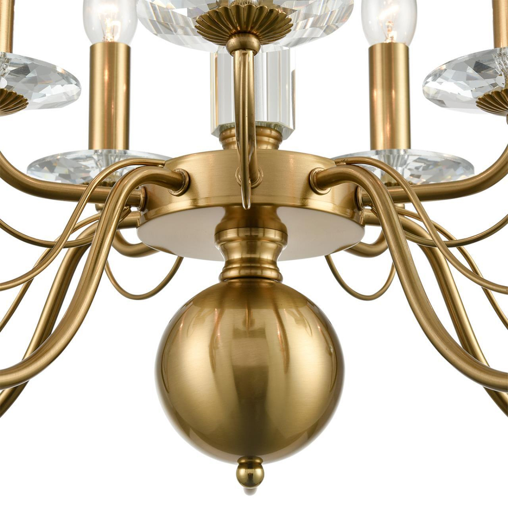 8033/10 CLASSI LN25 16 медь, металл/стекло Люстра подвесная Е14 10*40W 220V INCANTO