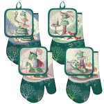 Прихватка с рукавицей Светский образ. Набор из 2-х предметов. Размер 17. 4 диз.