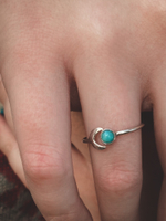 Кольцо ЗАТМЕНИЕ, серебро/бирюза