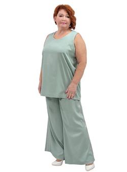 Широкие брюки из тенсела Полынь