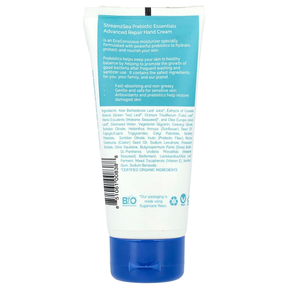 Stream2Sea, Prebiotic Essentials, крем для рук, без запаха, 90 мл (3 жидк. Унции)