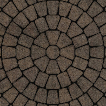 Тротуарная плитка КЛАССИКО (круг) - Листопад гранит Шелковица, комплект из 3 видов плит