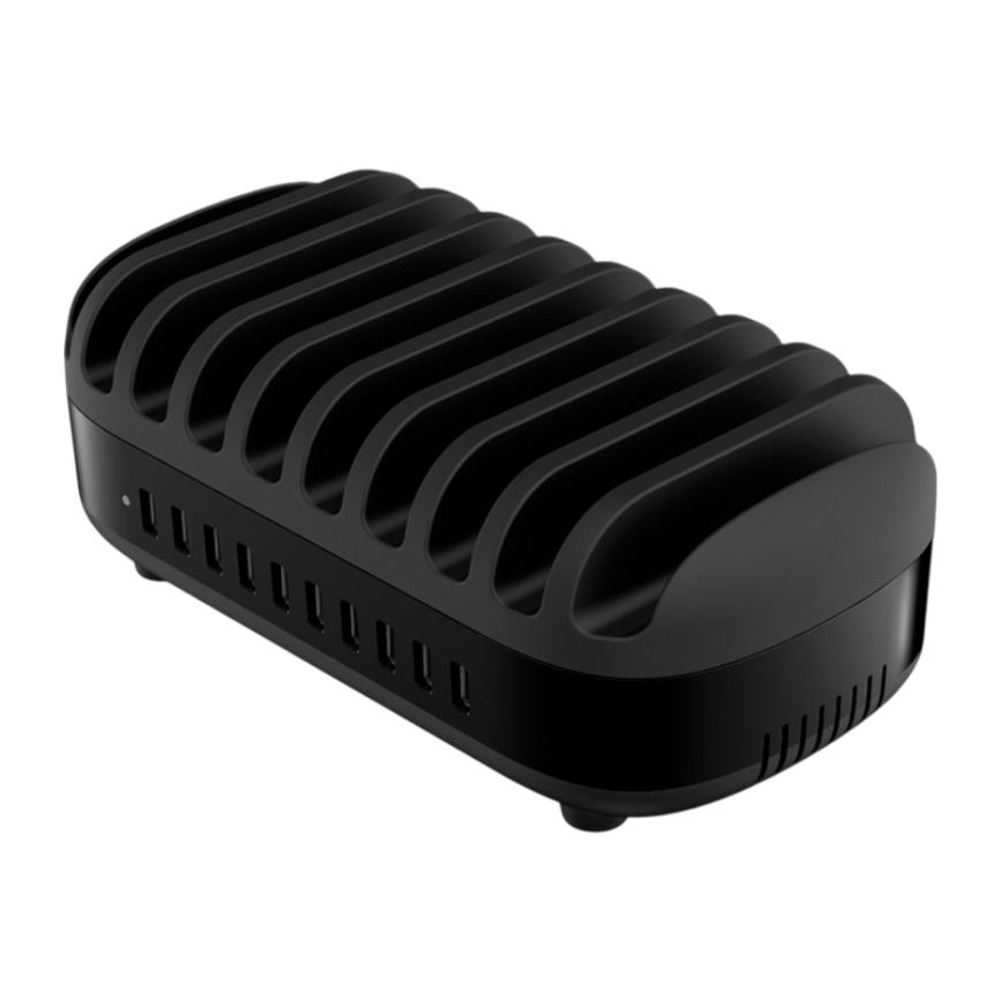 Зарядная станция с активным охлаждением ORICO (DUK-10P V1) Проводная зарядка: 10 USB-A. Беспроводная зарядка: нет. Есть LED-индикация