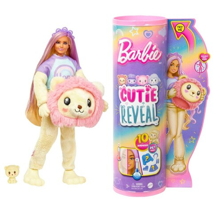 Barbie Cutie Reveal - Barbie Lion + Pet Doll HKR06 / артикул   HKR02 HKR06  / GTIN 194735106905