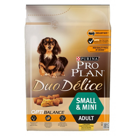 ProPlan 2.5кг DuoDelice Сухой корм для взрослых собак малых пород Курица