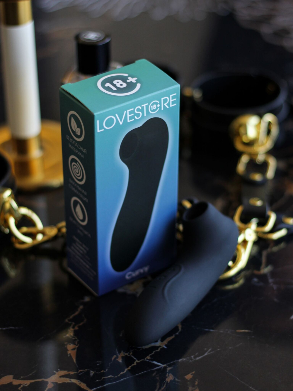 Черный вакуумный стимулятор клитора Curvy (Цвет: черный)