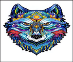 Пазл деревянный фигурный "Волк" МС-5577-3 (Basir)