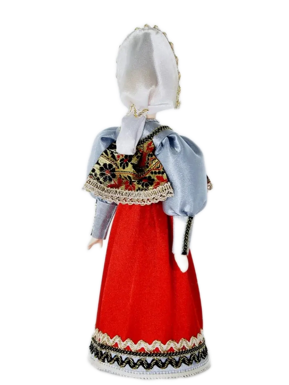 Кукла коллекционная фарфоровая в сарафане, душегрее и кокошнике,19 в. Центральная Россия