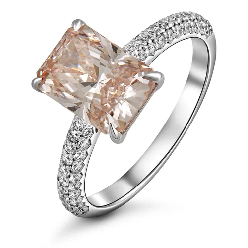 Кольцо с выращенными бриллиантами 2.899 ct