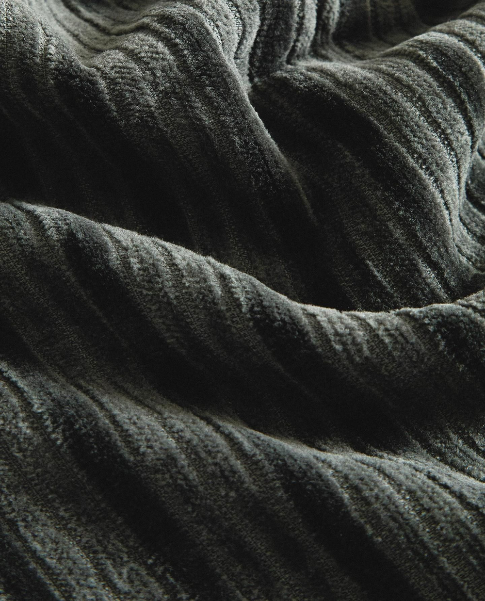 Zara Home - Велюровое банное полотенце с полосатой текстурой, зеленый, 50х90 см