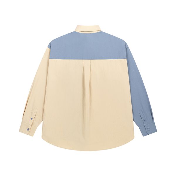 Сорочка Puff песочный/пыльно-синий - фото 6