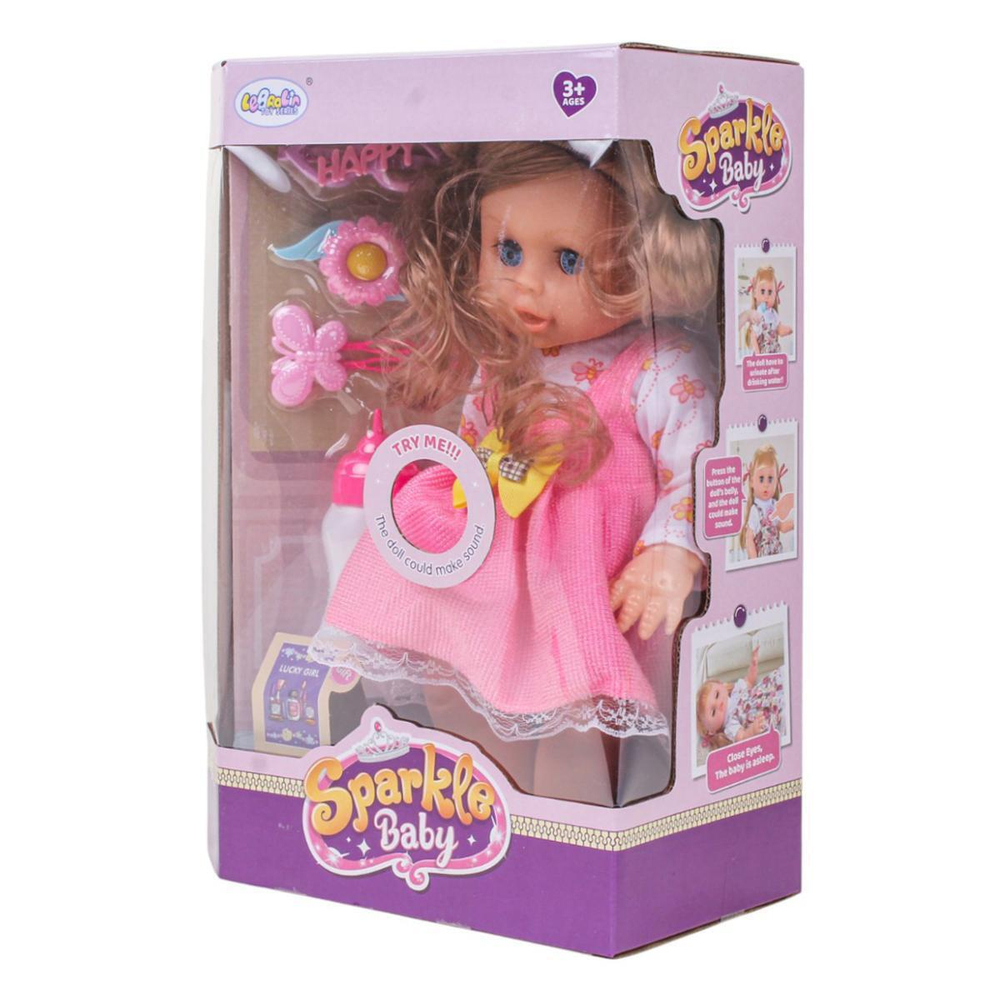 Пупс функциональный с аксесс., коробка L-8060C