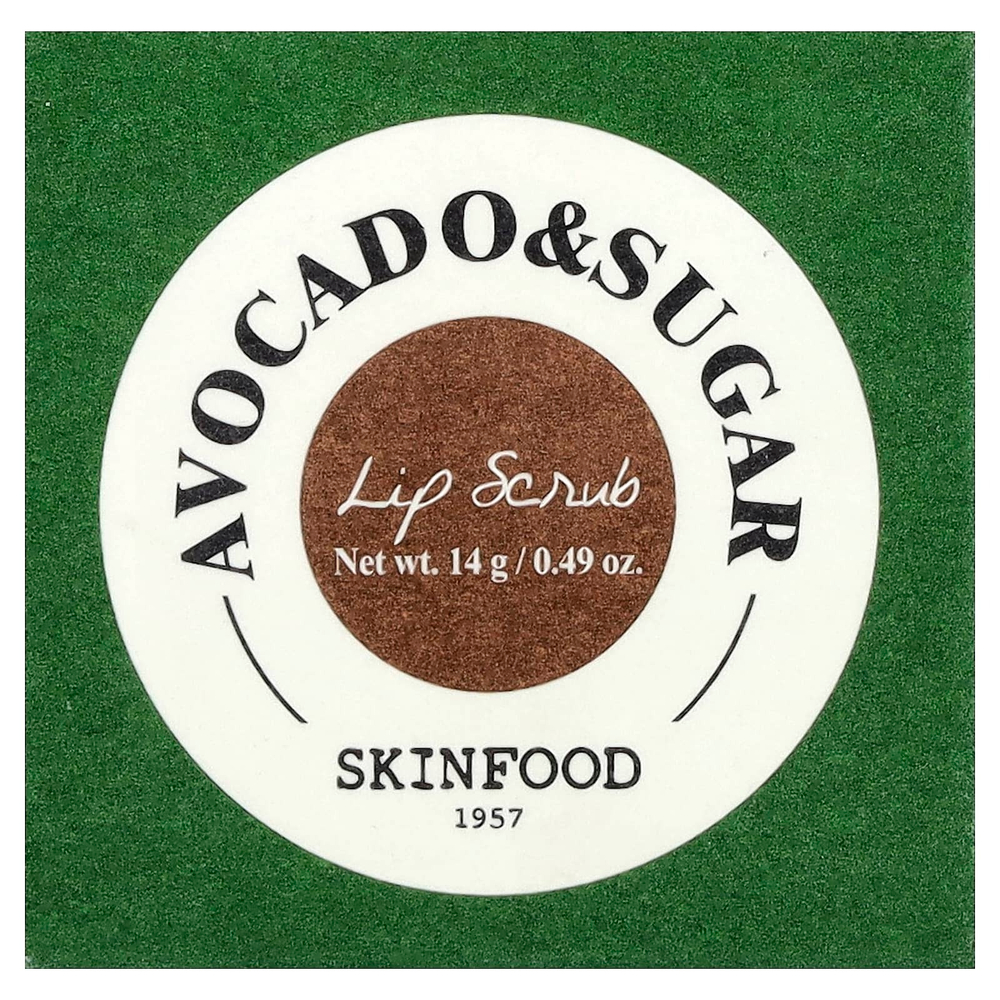 SKINFOOD, скраб для губ, авокадо и сахар, 14 г (0,49 унции)