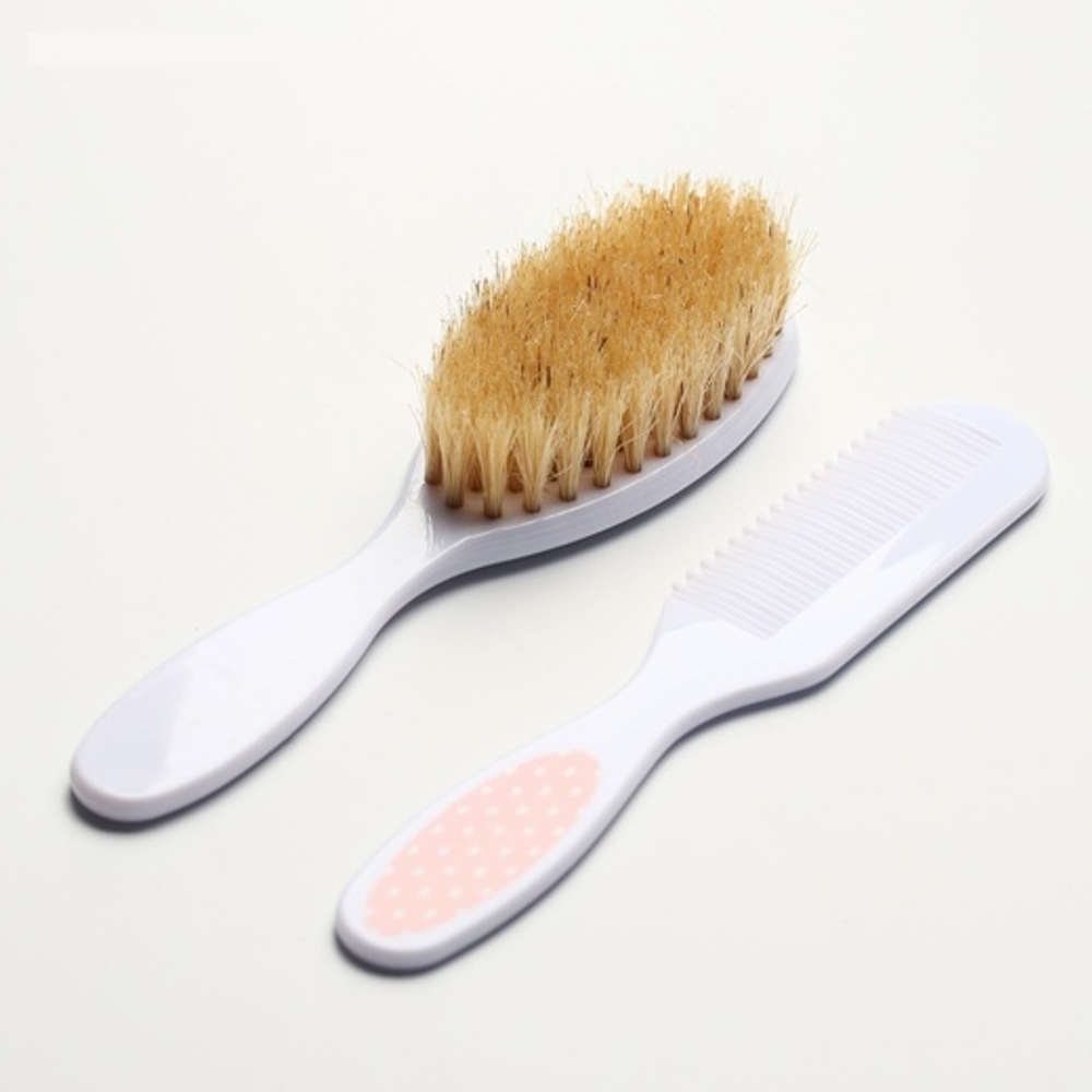 Расческа и щетка для волос в наборе, от 0 мес, PP, нат. щет. арт.14342