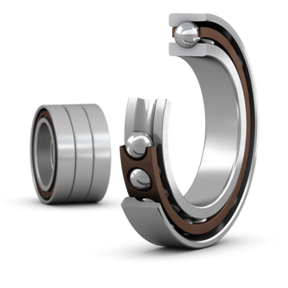 Matched set of three super-precision, high-capacity, D design, single row angular contact ball bearings 7020 ACD/P4ATGB