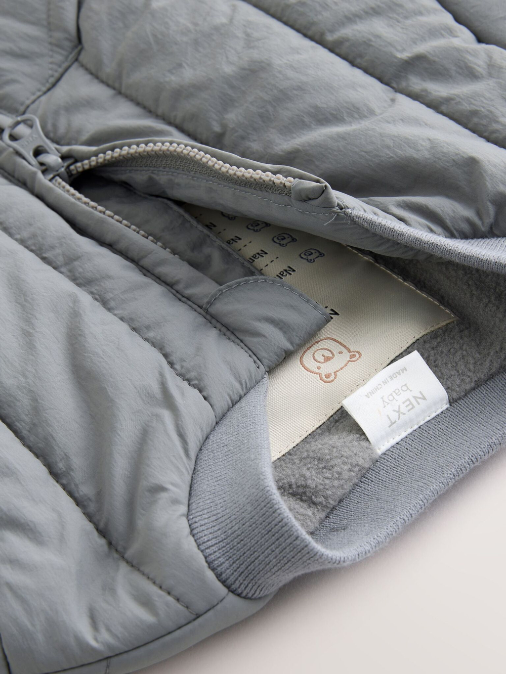 Бомбер утепленный для мальчика Next AU1-019, Серый