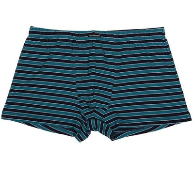 Удобные мужские трусы-боксеры в полоску (Размер: M) (Цвет: зеленый с черным)