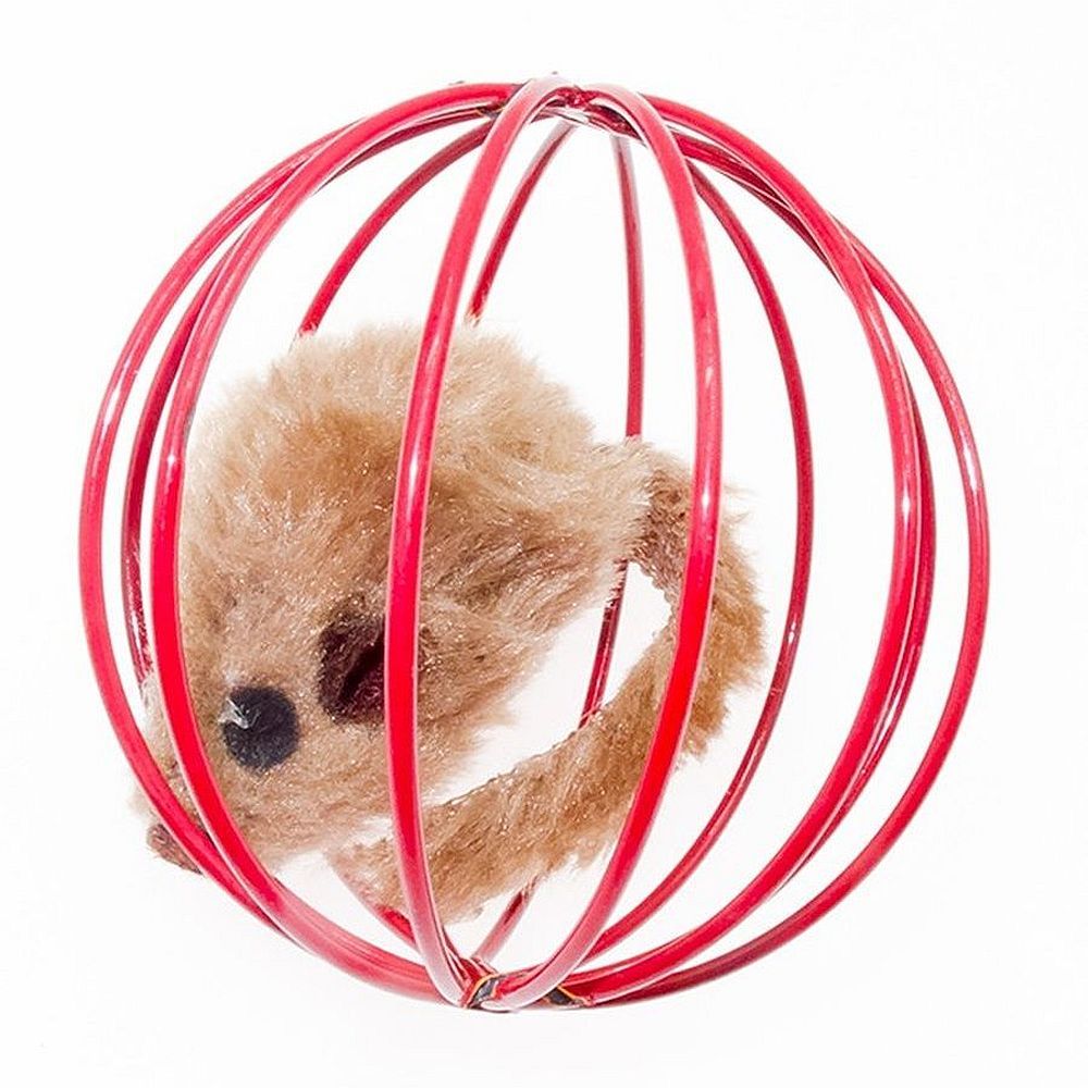 Игрушка для кошек, Мышь в мячике "Чистый Котик" 6см СТ14180