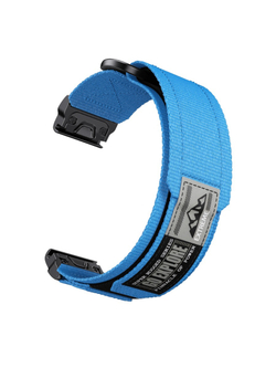 Нейлоновый ремешок 26 мм для Garmin (циферблат 51мм) QuickFit на липучке (Голубой)