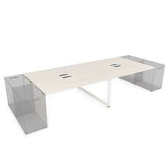 СТБД-О.988 Стол системы БЕНЧ на 4 рабочих места, приставной (2400*1635*750)