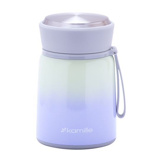 Термос для еды 530 мл. из нержавеющей стали Kamille KM 2096 с ложкой и ручкой