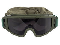 Маска стрелковая ShotTime Puma, защитная, зелёная, линза серая