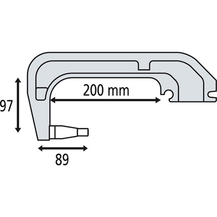 Плечо типа С (С1): C clamp для INVERTER 200х97мм, GYS (Франция)